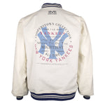 MLB (Mirage) - New York Yankees Pinstripe Reversible Jacket 1990s Medium Vintage Retro Baseball