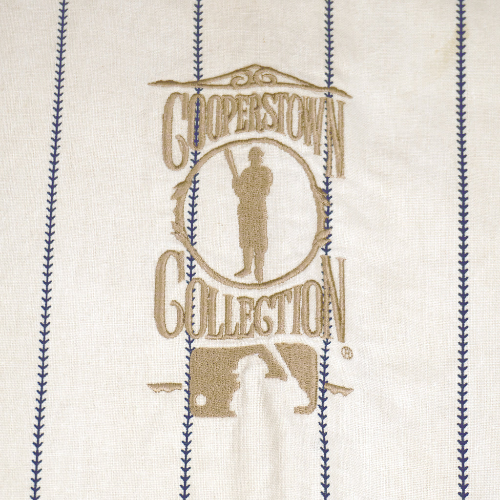 MLB (Mirage) - New York Yankees Pinstripe Reversible Jacket 1990s Medium Vintage Retro Baseball