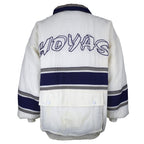 Vintage NCAA - Georgetown Hoyas Zip & Button-Up Puffer Jacket 1990s X-Large in white and blue