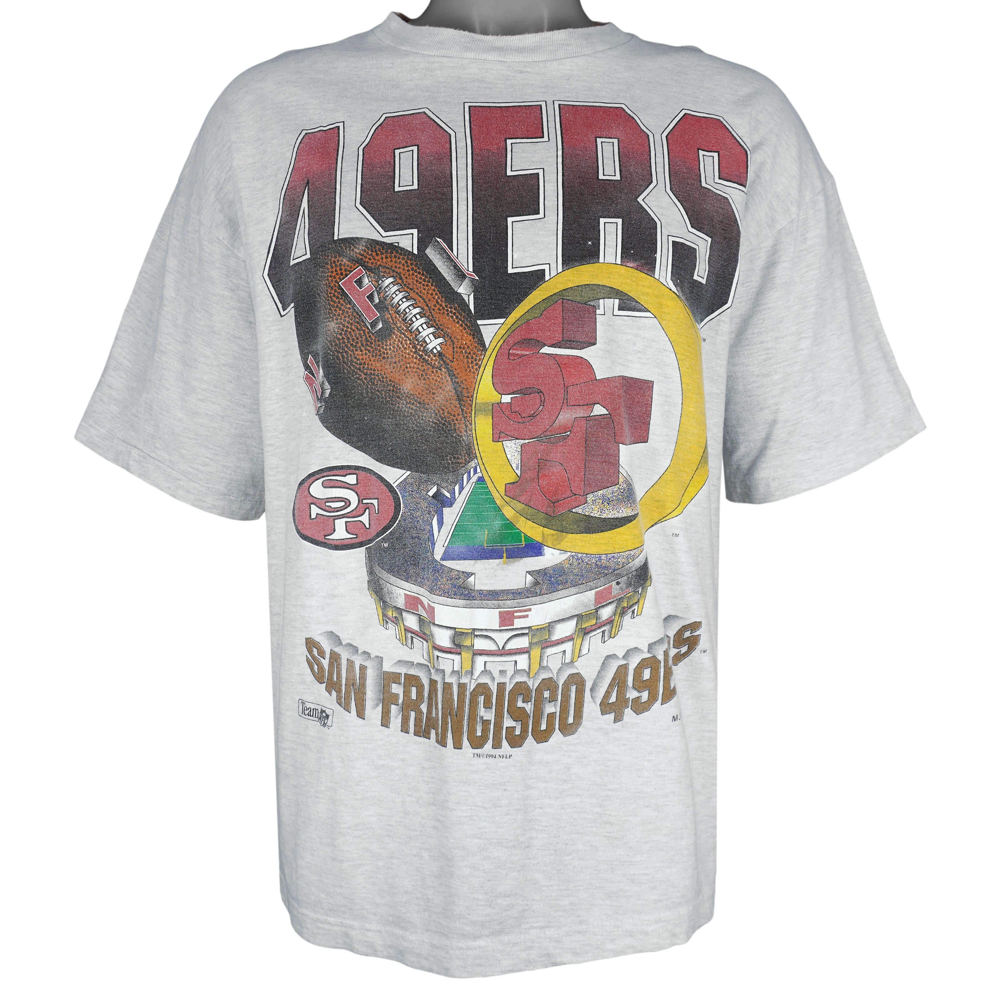 NFL (MJT's) - San Francisco 49ers Stadium Single Stitch T-Shirt 1994 X-Large Vintage Retro Football