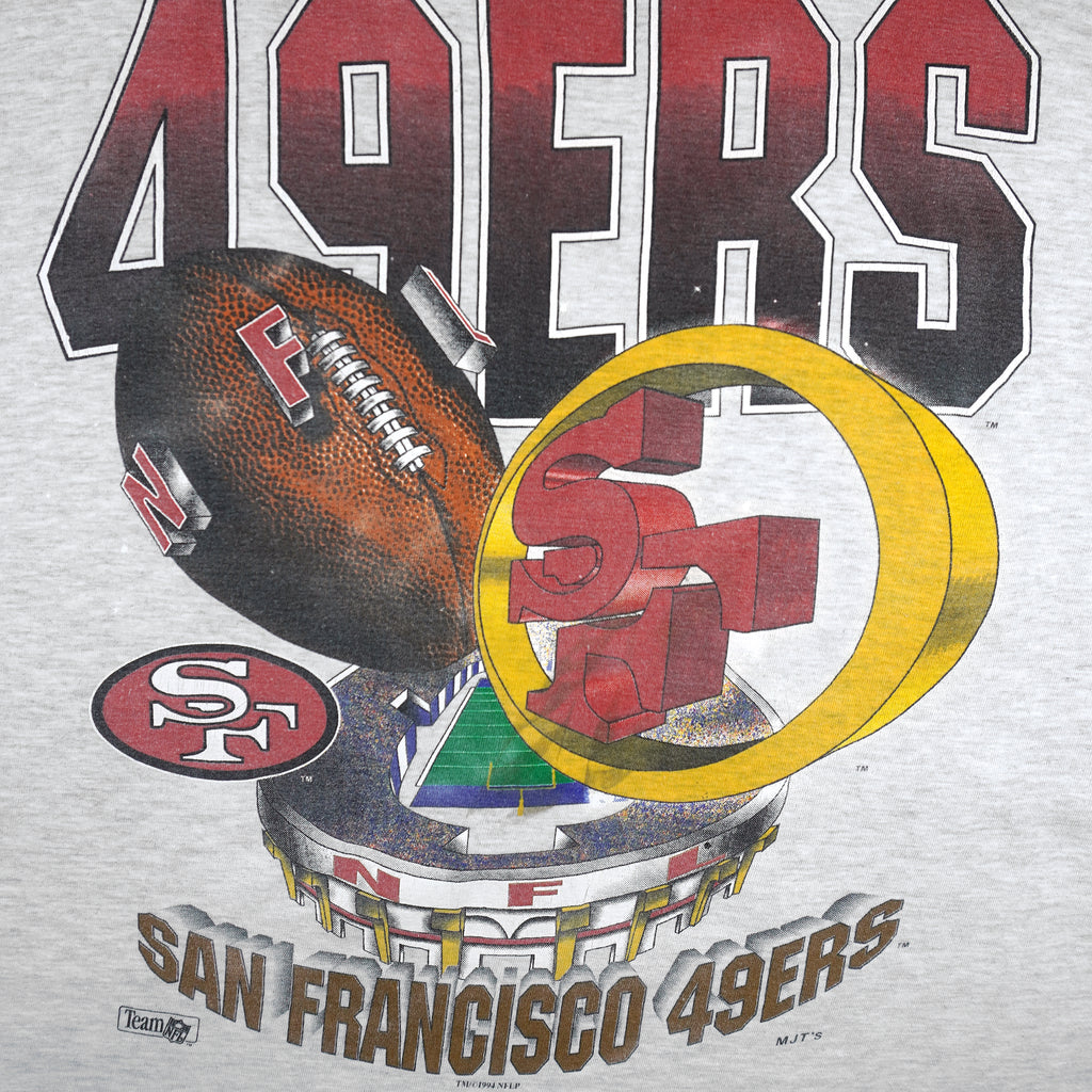 NFL (MJT's) - San Francisco 49ers Stadium Single Stitch T-Shirt 1994 X-Large Vintage Retro Football