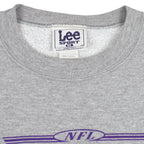 NFL (Lee) - Grey Minnesota Vikings Crew Neck Sweatshirt 1998 X-Large Vintage Retro Football