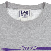 NFL (Lee) - Grey Minnesota Vikings Crew Neck Sweatshirt 1998 X-Large Vintage Retro Football