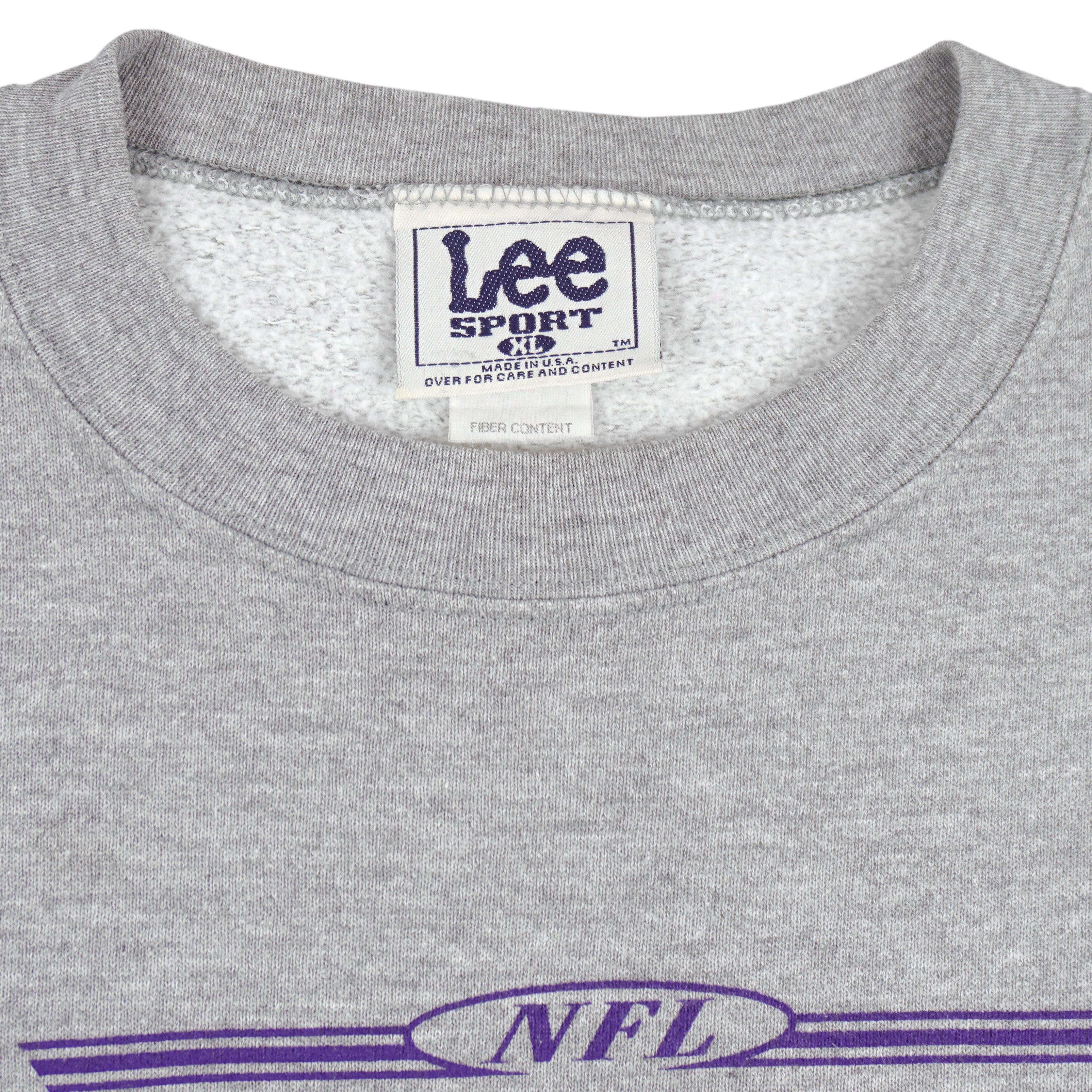 NFL (Lee) - Grey Minnesota Vikings Crew Neck Sweatshirt 1998 X-Large Vintage Retro Football