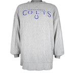 NFL - Indianapolis Colts Pinstripe Crew Neck Sweatshirt 1990s X-Large Vintage Retro Football