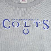 NFL - Indianapolis Colts Pinstripe Crew Neck Sweatshirt 1990s X-Large Vintage Retro Football