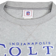 NFL - Indianapolis Colts Pinstripe Crew Neck Sweatshirt 1990s X-Large Vintage Retro Football