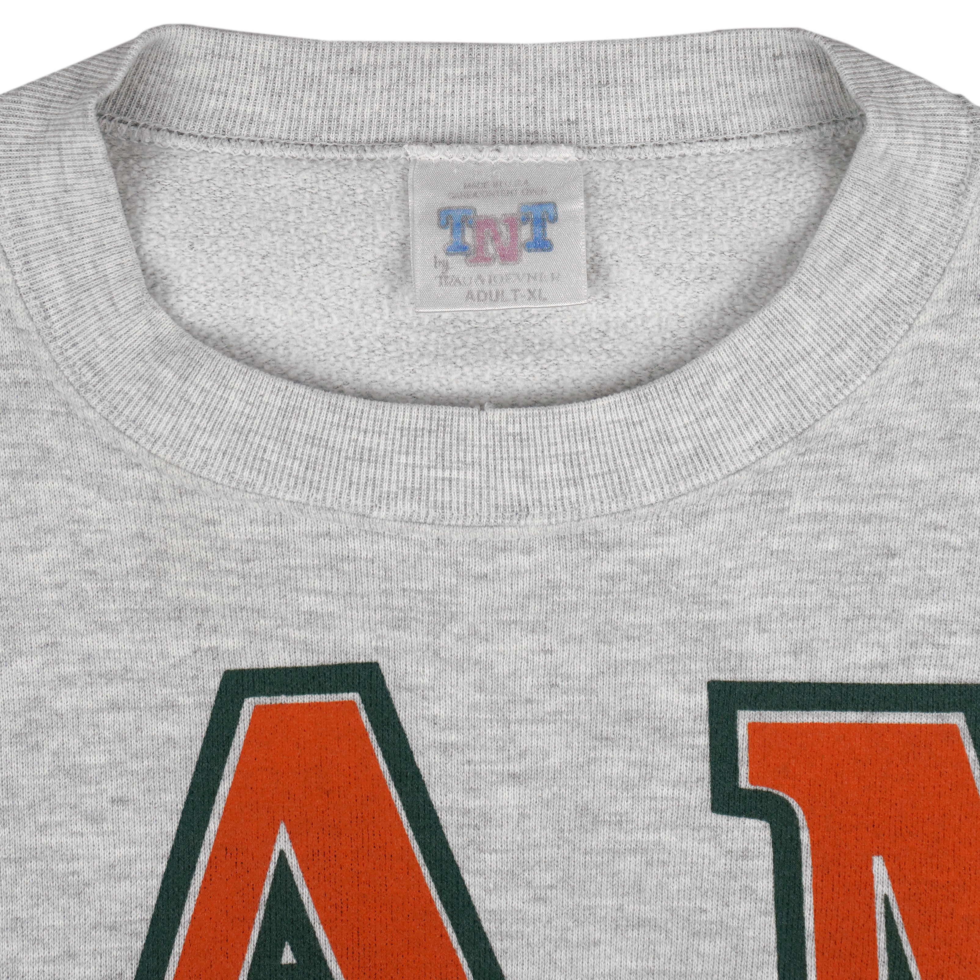 NCAA (TNT) - Miami Hurricanes Crew Neck Sweatshirt 1990s X-Large Vintage Retro