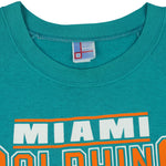 NFL (Garan, Inc) - Miami Dolphins Helmet Crew Neck Sweatshirt 1990s X-Large Vintage Retro Football
