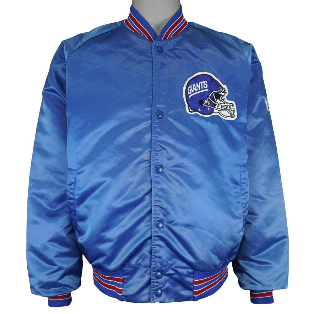 NFL (Chalk Line) - New York Giants Embroidered Satin Jacket 1980s Large Vintage Retro Football