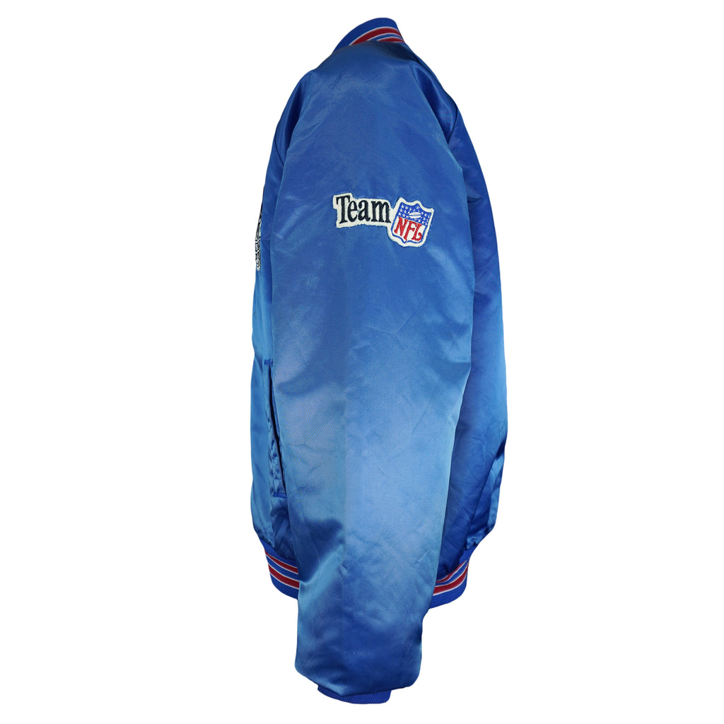 NFL (Chalk Line) - New York Giants Embroidered Satin Jacket 1980s Large Vintage Retro Football