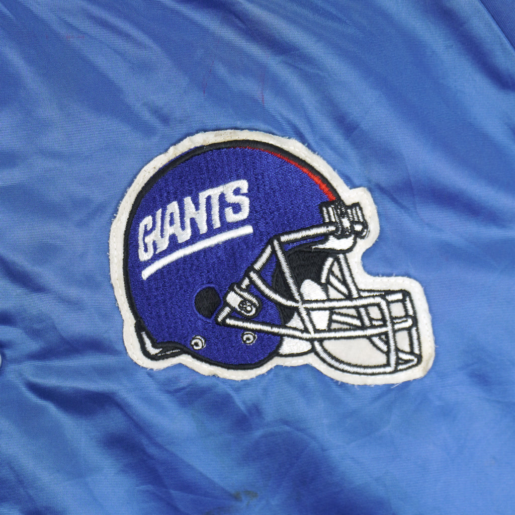 NFL (Chalk Line) - New York Giants Embroidered Satin Jacket 1980s Large Vintage Retro Football
