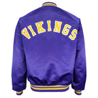 NFL (Chalk Line) - Minnesota Vikings Button-Up Satin Jackets 1990s Medium Vintage Retro Football