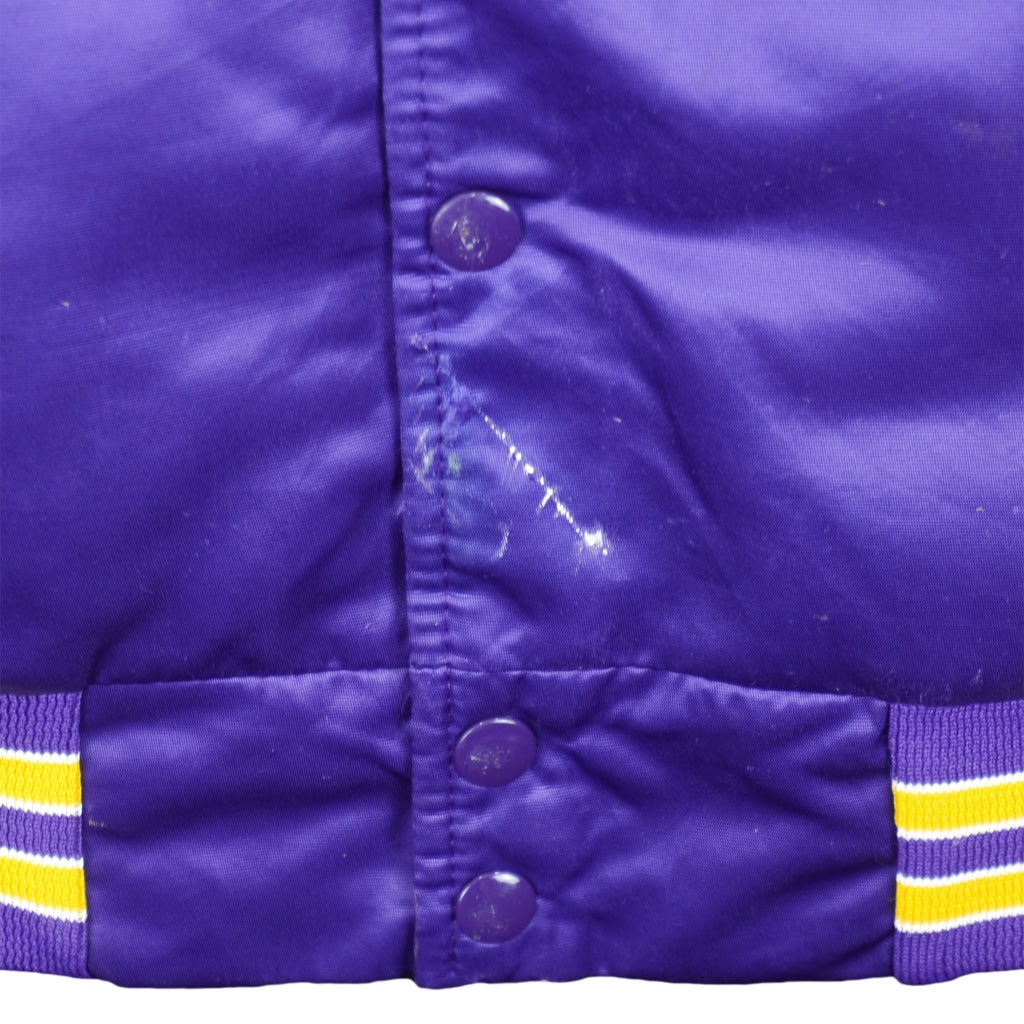 NFL (Chalk Line) - Minnesota Vikings Button-Up Satin Jackets 1990s Medium Vintage Retro Football