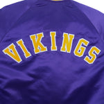 NFL (Chalk Line) - Minnesota Vikings Button-Up Satin Jackets 1990s Medium Vintage Retro Football