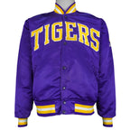 Starter - Louisiana State University LSU Tigers Satin Jacket 1990s Medium Vintage Retro