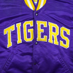 Starter - Louisiana State University LSU Tigers Satin Jacket 1990s Medium Vintage Retro