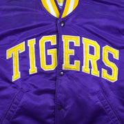 Starter - Louisiana State University LSU Tigers Satin Jacket 1990s Medium Vintage Retro