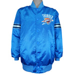 Starter - NBA Oklahoma City Thunder Button-Up Satin Jacket 2000s Large Vintage Retro Basketball