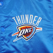 Starter - NBA Oklahoma City Thunder Button-Up Satin Jacket 2000s Large Vintage Retro Basketball