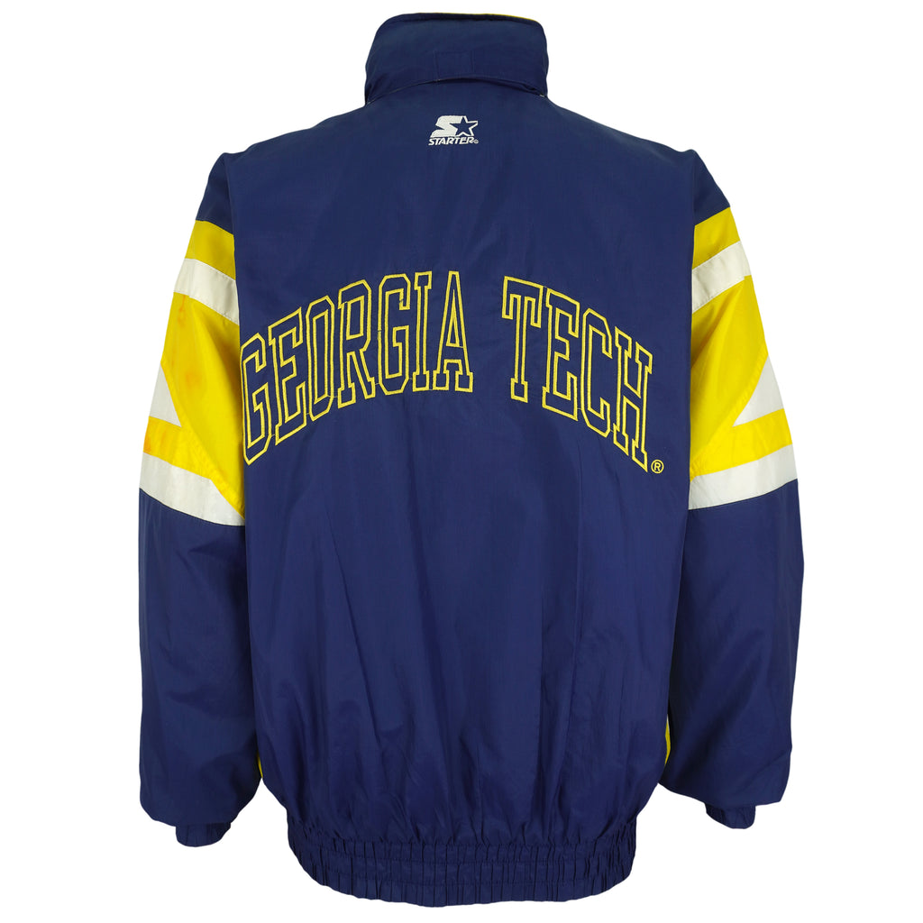 Starter - NCAA Georgia Tech Zip-Up Windbreaker 1990s Medium Vintage Retro