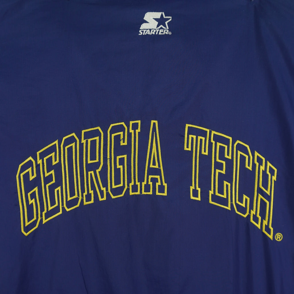 Starter - NCAA Georgia Tech Zip-Up Windbreaker 1990s Medium Vintage Retro