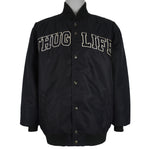 Vintage - Thug Life Button-Up Satin Jacket 1990s Large