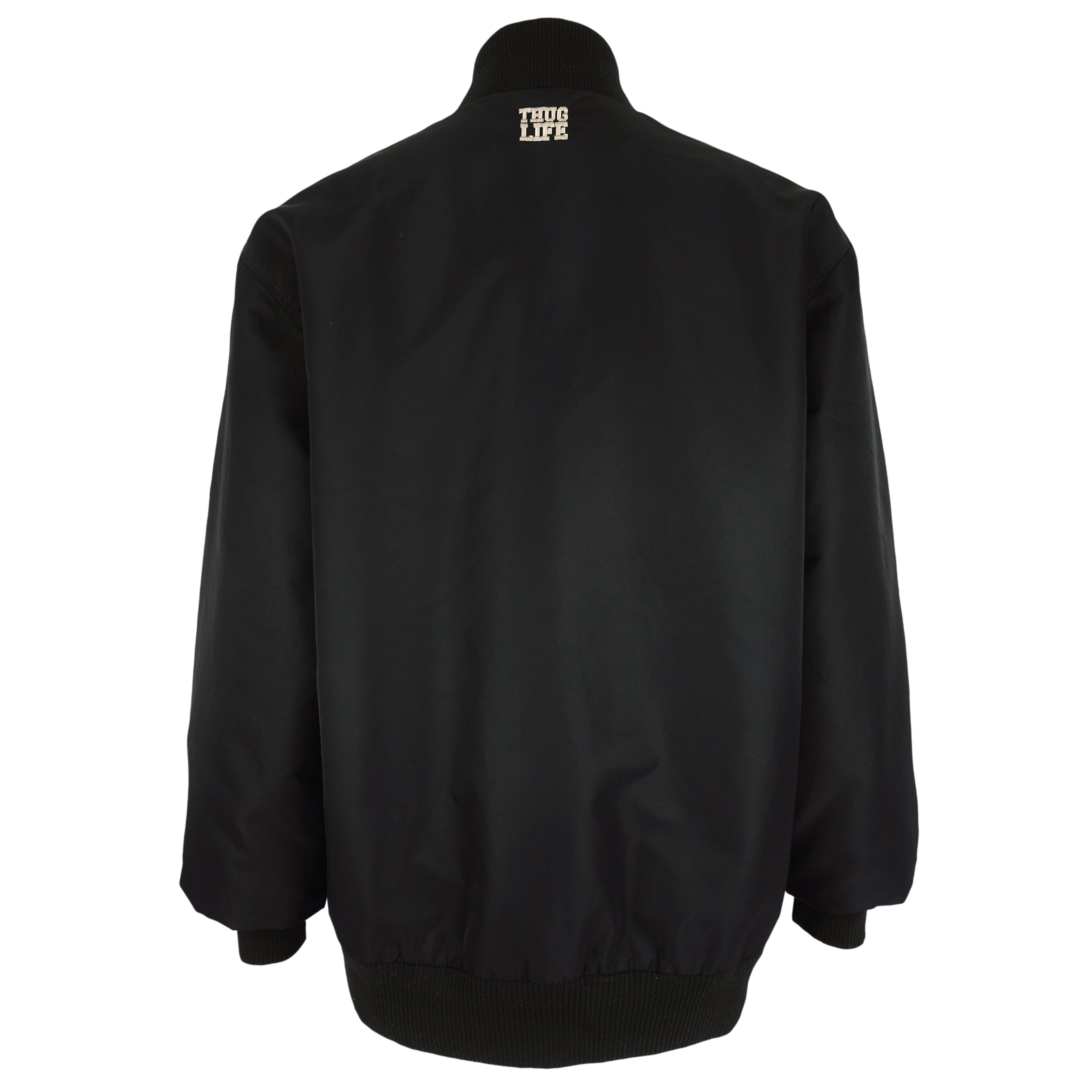 Vintage - Thug Life Button-Up Satin Jacket 1990s Large Vintage Retro
