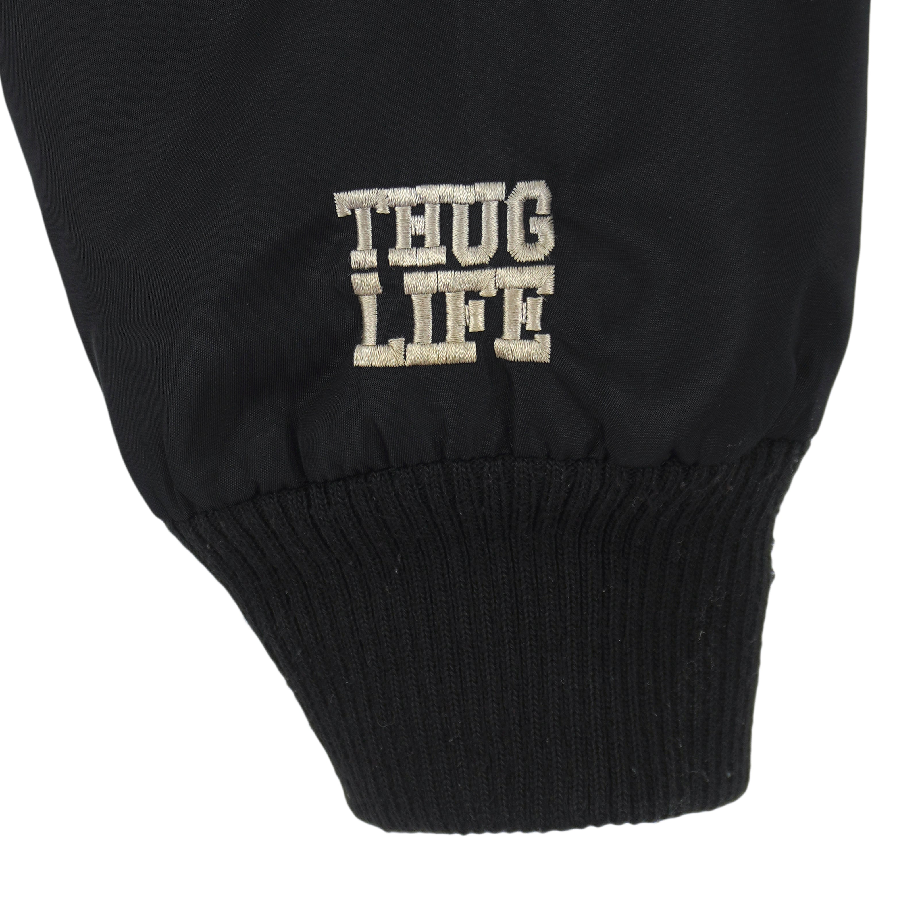 Vintage - Thug Life Button-Up Satin Jacket 1990s Large Vintage Retro