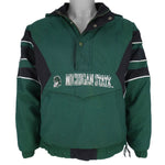 Starter - NCAA Michigan State Spartans Hooded Jacket 1990s Large Vintage Retro