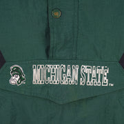 Starter - NCAA Michigan State Spartans Hooded Jacket 1990s Large Vintage Retro