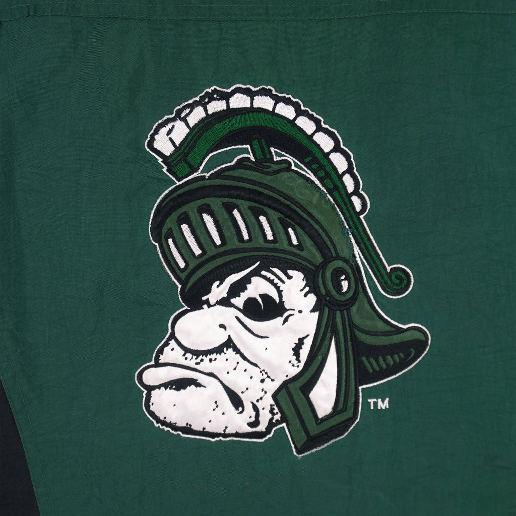 Starter - NCAA Michigan State Spartans Hooded Jacket 1990s Large Vintage Retro