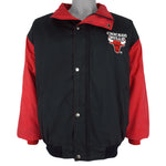NBA (Competitor) - Chicago Bulls Zip & Button Up Windbreaker 1990s X-Large Vintage Retro Basketball