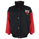 NBA (Competitor) - Chicago Bulls Zip & Button Up Windbreaker 1990s X-Large Vintage Retro Basketball