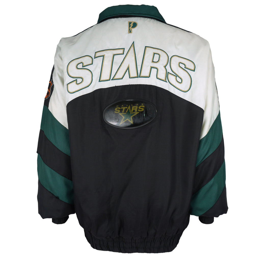 NHL (Pro Player) - Dallas Stars Zip-Up Puffer Jacket 1990s X-Large Vintage Retro Hockey