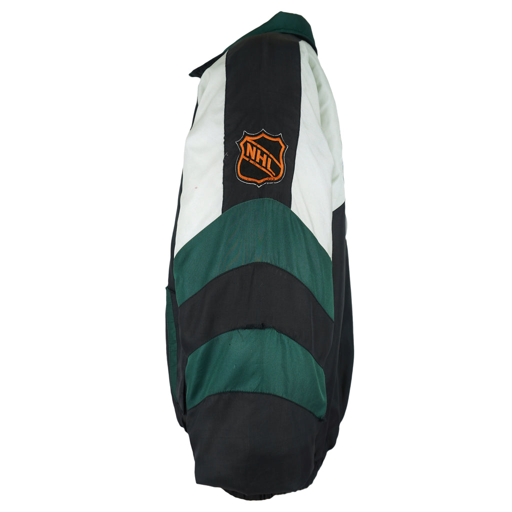 NHL (Pro Player) - Dallas Stars Zip-Up Puffer Jacket 1990s X-Large Vintage Retro Hockey