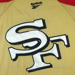 Reebok - Red & Gold San Francisco 49ers Puffer Jacket 1990s Large Vintage Retro Football