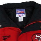 Reebok - Red & Gold San Francisco 49ers Puffer Jacket 1990s Large Vintage Retro Football