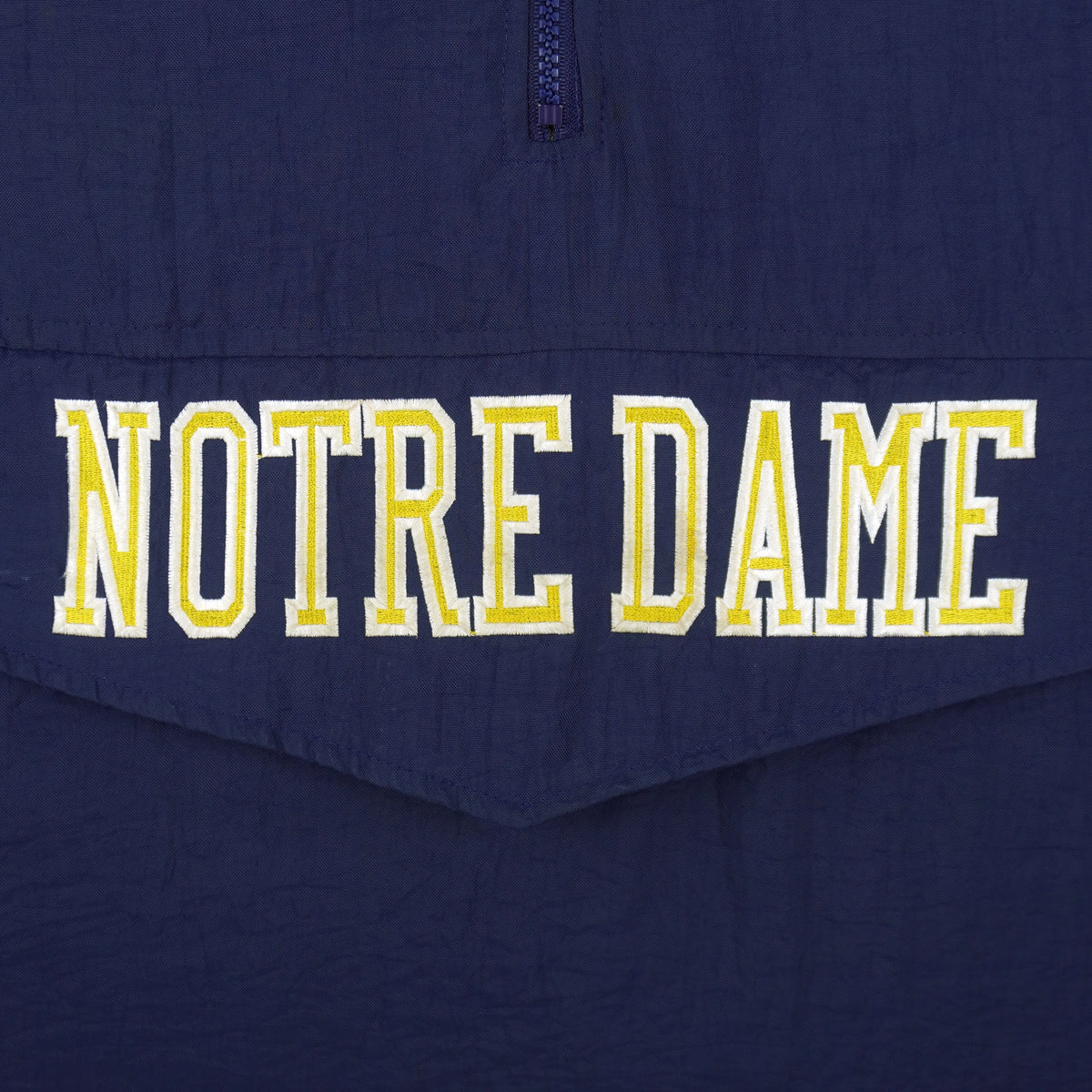 Vintage Starter - Notre Dame Fighting Irish Big Logo Pullover Jacket 1990s Large in blue