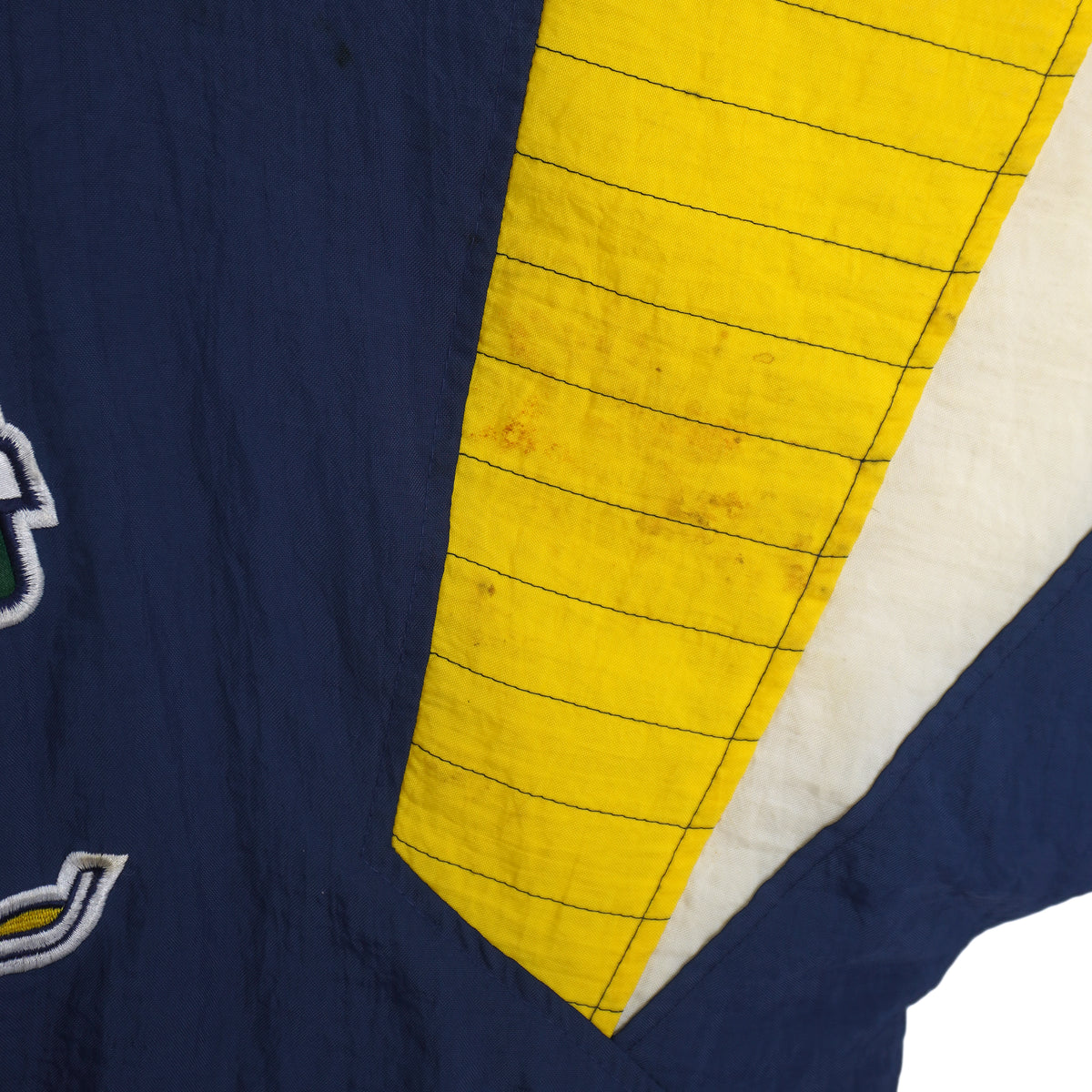 Vintage Starter - Notre Dame Fighting Irish Big Logo Pullover Jacket 1990s Large in blue