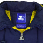 Vintage Starter - Notre Dame Fighting Irish Big Logo Pullover Jacket 1990s Large in blue