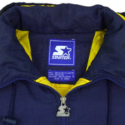 Vintage Starter - Notre Dame Fighting Irish Big Logo Pullover Jacket 1990s Large in blue