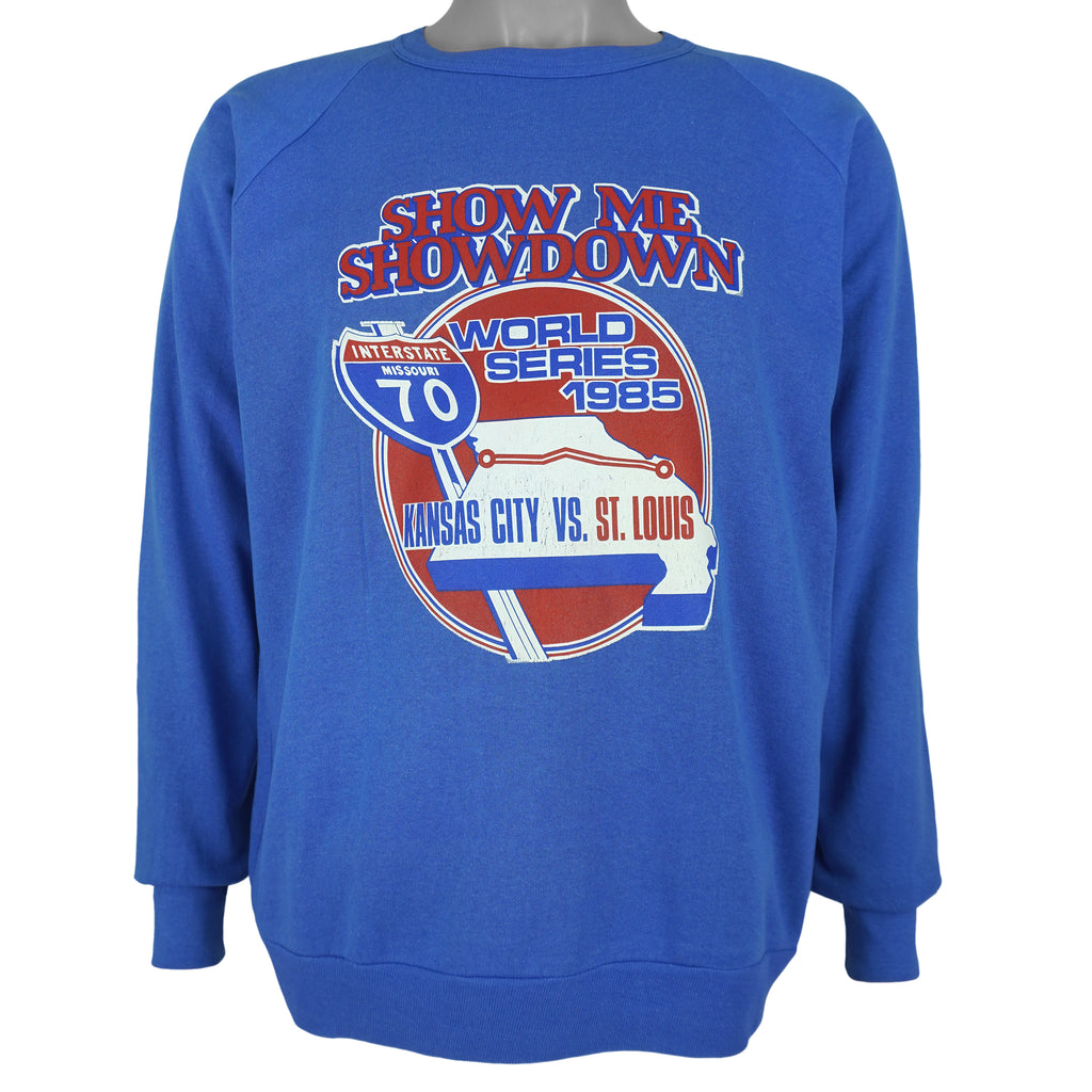 MLB (Eagle) - Kansas City Royals vs. St. Louis Cardinals Matchup Sweatshirt 1980s Medium Vintage Retro Baseball