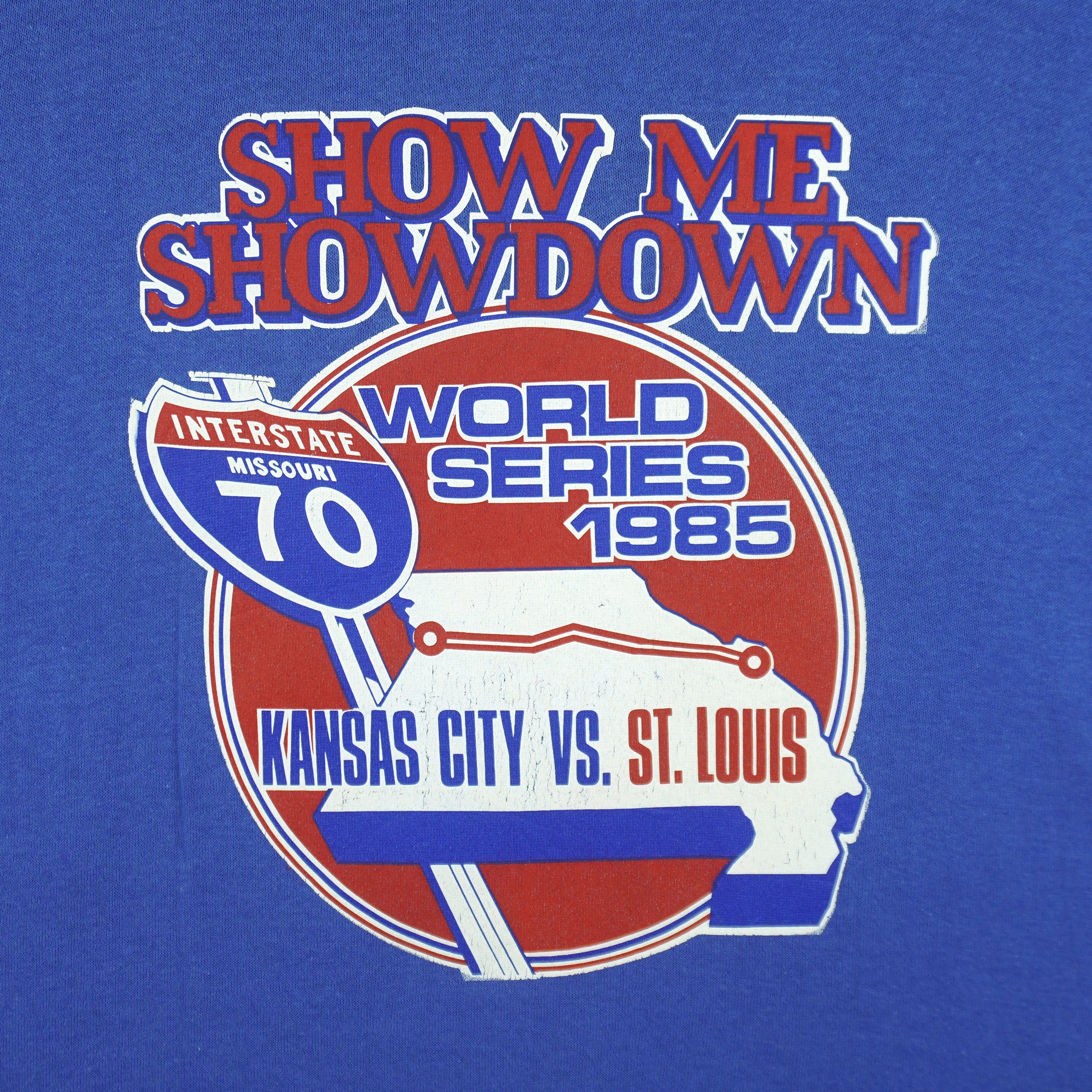 MLB (Eagle) - Kansas City Royals vs. St. Louis Cardinals Matchup Sweatshirt 1980s Medium Vintage Retro Baseball