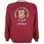 Vintage - University of Queensland St. Lucia Crew Neck Sweatshirt 1980s Medium