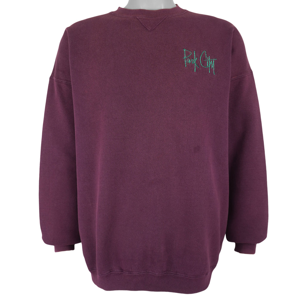 Vintage (Santee) - Purple Park City Crew Neck Sweatshirt 1990s X-Large