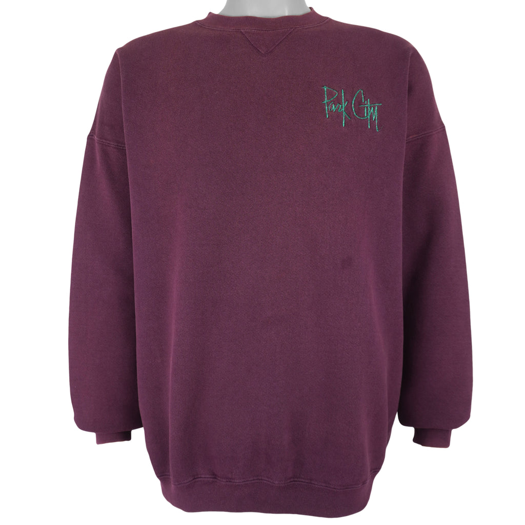 Vintage (Santee) - Purple Park City Crew Neck Sweatshirt 1990s X-Large