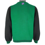 NBA (Logo 7) - Green & Black Dallas Mavericks Crew Neck Sweatshirt 1990s Large Vintage Retro Basketball