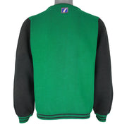 NBA (Logo 7) - Green & Black Dallas Mavericks Crew Neck Sweatshirt 1990s Large Vintage Retro Basketball