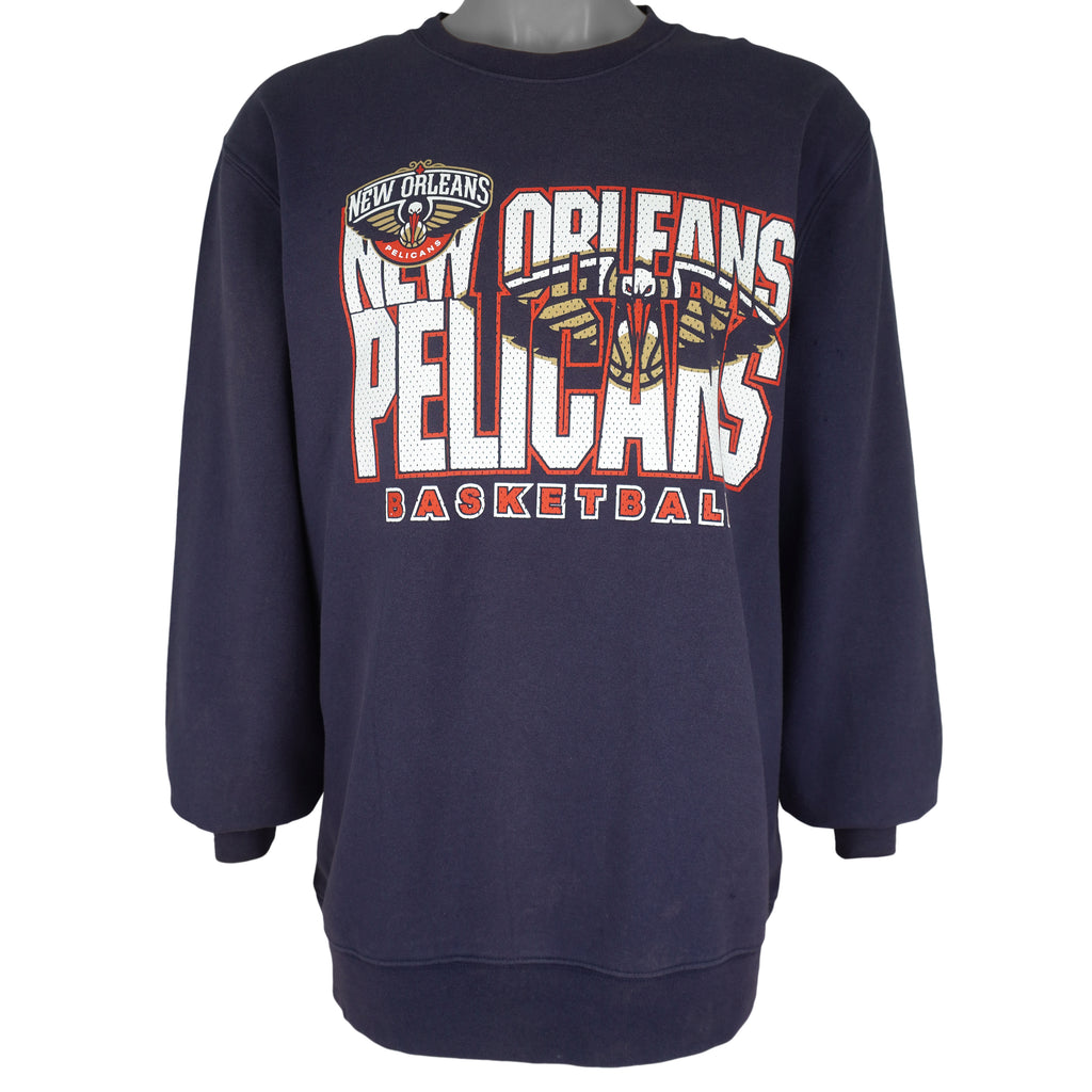 NBA (Mitchell & Ness) - New Orleans Pelicans Basketball Sweatshirt 2000s X-Large Vintage Retro Basketball